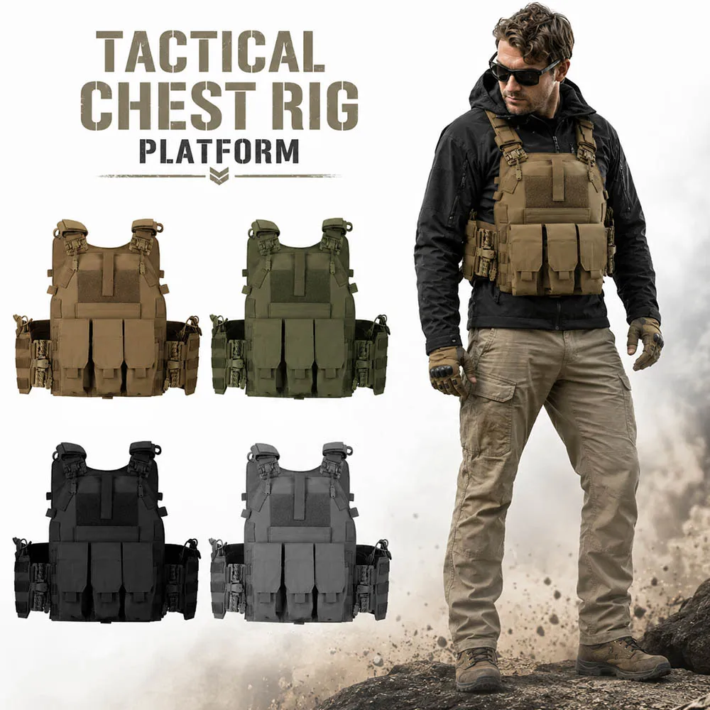 Quick Release Plate Carrier Tactical Vest Modular Lightweight Combat Vest for Outdoor Airsoft Paintball Hunting Training Wargame
Quick Release Plate Carrier Tactical Vest Modular Lightweight Combat Vest for Outdoor Airsoft Paintball Hunting Training Wargame