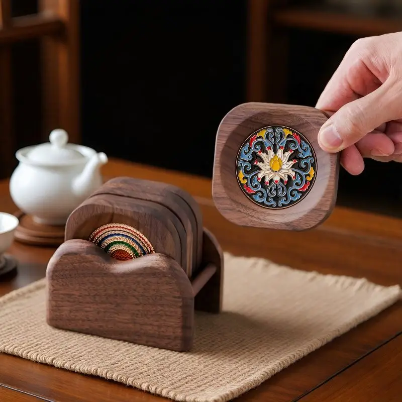 Solid Wood Coasters Chinese Retro Thermal Insulation Coaster Living Room Tea Table Desktop Coasters Tables Accessories Coaster
Solid Wood Coasters Chinese Retro Thermal Insulation Coaster Living Room Tea Table Desktop Coasters Tables Accessories Coaster