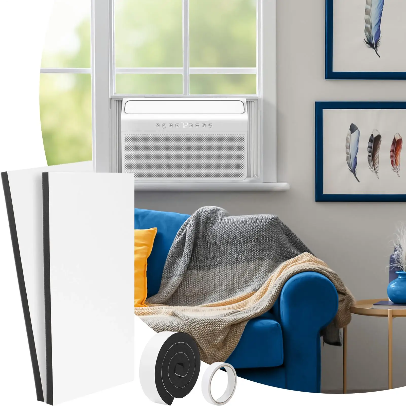 Window Air Conditioner Insulation Kit High-Density Sound Absorbing 2 Piece AC Insulation Side Foam Panels For Home Office
Window Air Conditioner Insulation Kit High-Density Sound Absorbing 2 Piece AC Insulation Side Foam Panels For Home Office