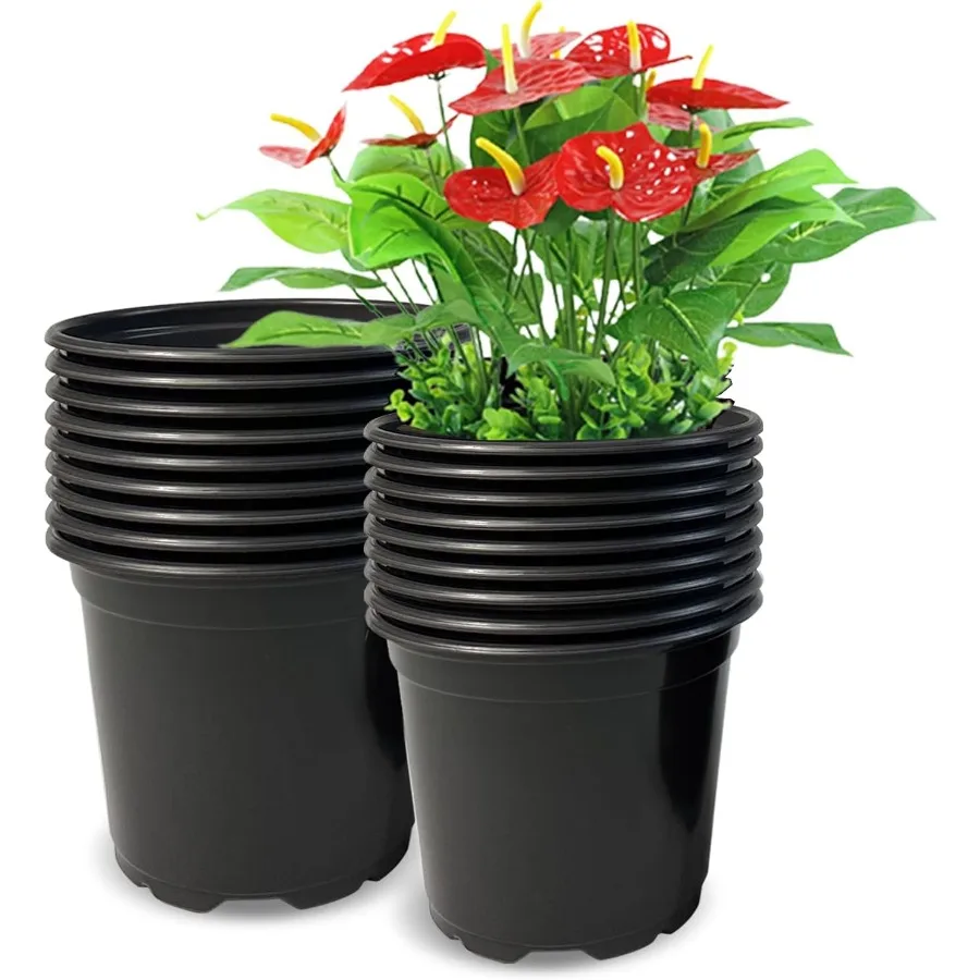 1 Gallon Pots for Plantsible Gallon Plastic Nursery Pots with Drainage Holes Plastic Pots for Outdoor Plants 1Gal20pcs
1 Gallon Pots for Plantsible Gallon Plastic Nursery Pots with Drainage Holes Plastic Pots for Outdoor Plants 1Gal20pcs