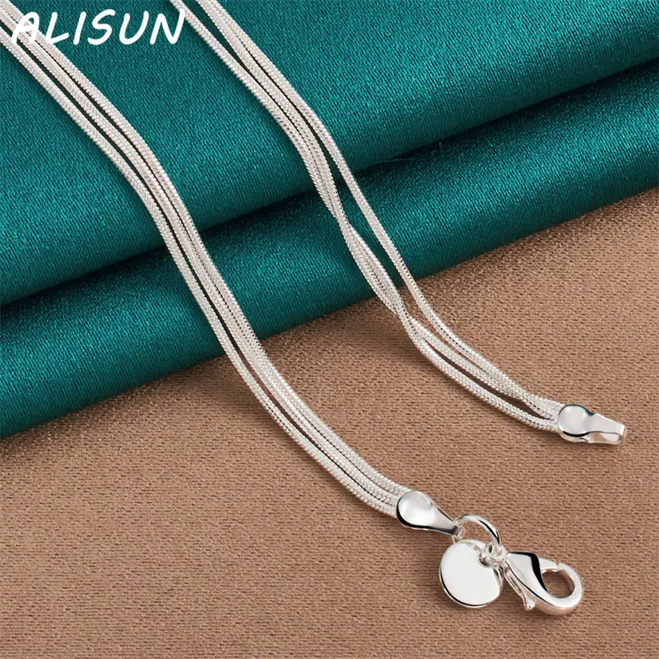 ALISUN 925 Sterling Silver 45cm Beads Necklace For Women Anniversary Gift Popular Wild Fashion Romantic Jewelry
ALISUN 925 Sterling Silver 45cm Beads Necklace For Women Anniversary Gift Popular Wild Fashion Romantic Jewelry