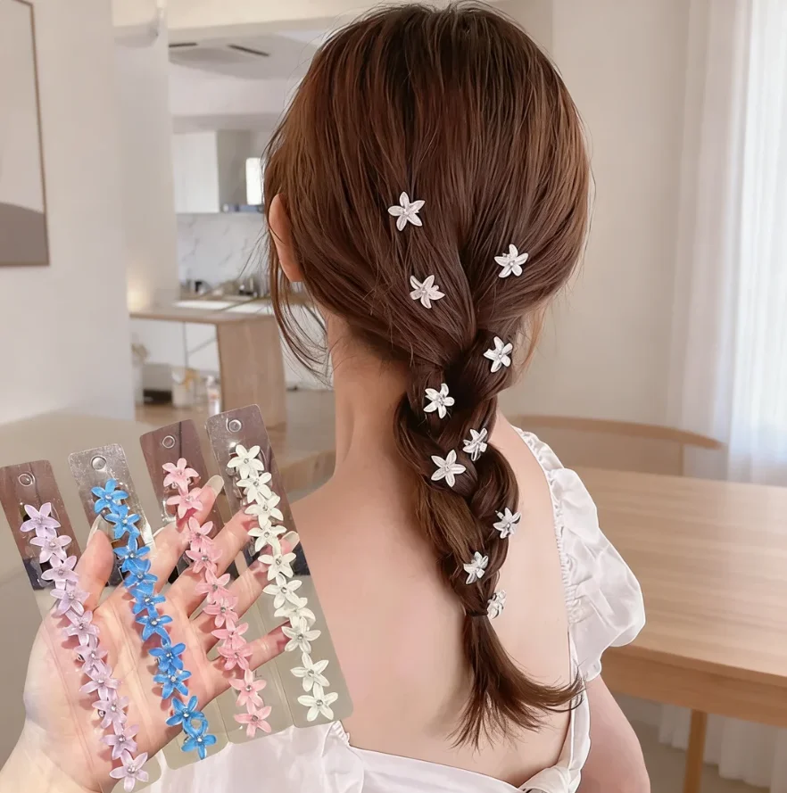 10PCS/Set Hair Clip Braided Hair Small Flower Hair Buttons Hairpin Girl Cute Headdress Girl Mini Hair Claw Hair Accessories
10PCS/Set Hair Clip Braided Hair Small Flower Hair Buttons Hairpin Girl Cute Headdress Girl Mini Hair Claw Hair Accessories