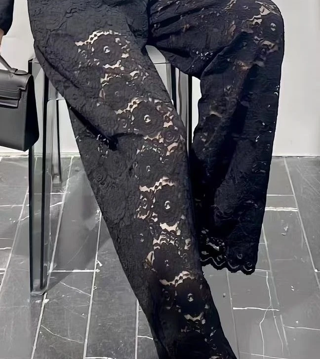 Lace Hollowed Out High Waisted Slim Women's 2026 Spring and Summer New Straight Leg Pants with A Hanging Casual Feel
Lace Hollowed Out High Waisted Slim Women's 2026 Spring and Summer New Straight Leg Pants with A Hanging Casual Feel