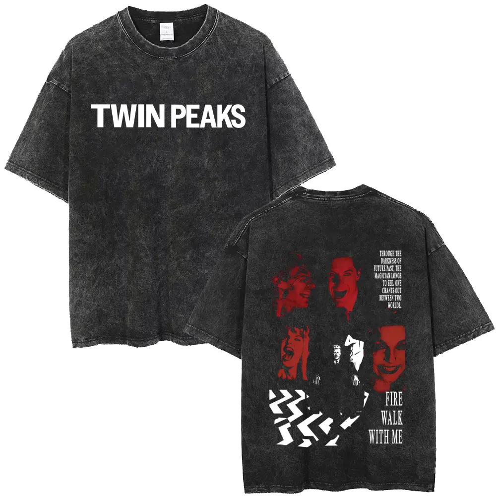 Washed Vintage TV Play Twin Peaks Graphic T-shirt Men Women Casual Retro Cotton T Shirt Men's Hip Hop Gothic Oversized T-shirts
Washed Vintage TV Play Twin Peaks Graphic T-shirt Men Women Casual Retro Cotton T Shirt Men's Hip Hop Gothic Oversized T-shirts