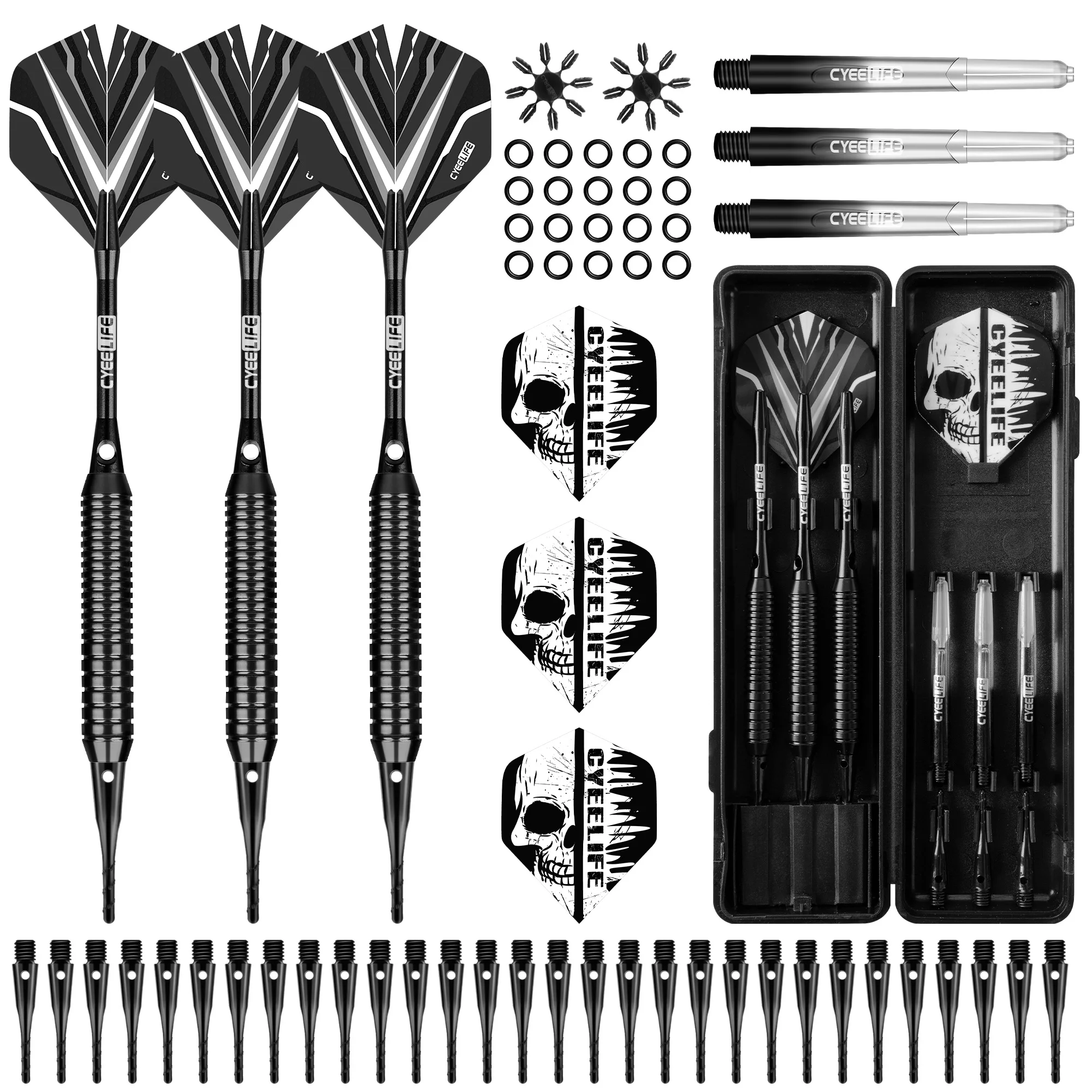 Cyeelife 16g Soft Tip Darts 3pcs Set with Box, 2BA Thread Plastic Tip Darts for Electronic Dartboard, Indoor Game Gift
Cyeelife 16g Soft Tip Darts 3pcs Set with Box, 2BA Thread Plastic Tip Darts for Electronic Dartboard, Indoor Game Gift