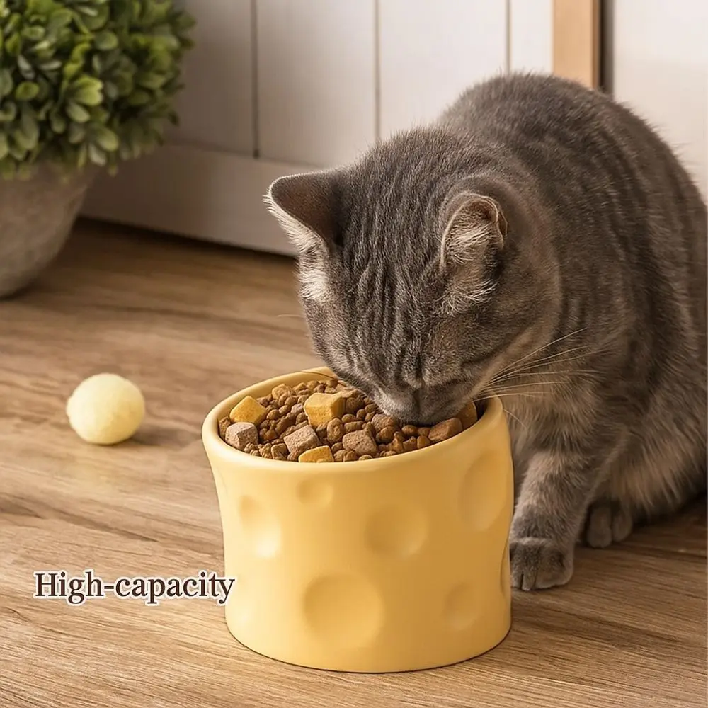 Cheese-Shaped Ceramic Pet Bowl Non-Slip Neck Protection Anti-Spill Water Bowl Anti Vomiting Tilted Food Dish For Dogs and Cats
Cheese-Shaped Ceramic Pet Bowl Non-Slip Neck Protection Anti-Spill Water Bowl Anti Vomiting Tilted Food Dish For Dogs and Cats