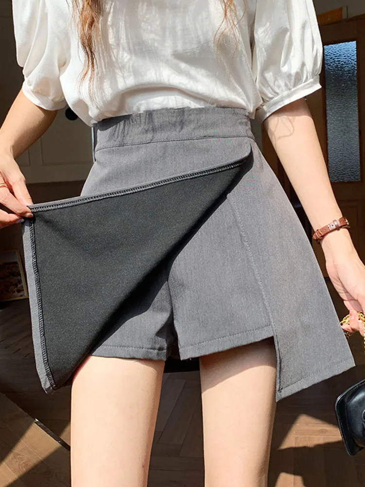 Gray Suit Style High Waist Skirt Women's Summer Slim Fit Short A-Line Split Skirt Pants High Waist Korean Style Commute
Gray Suit Style High Waist Skirt Women's Summer Slim Fit Short A-Line Split Skirt Pants High Waist Korean Style Commute