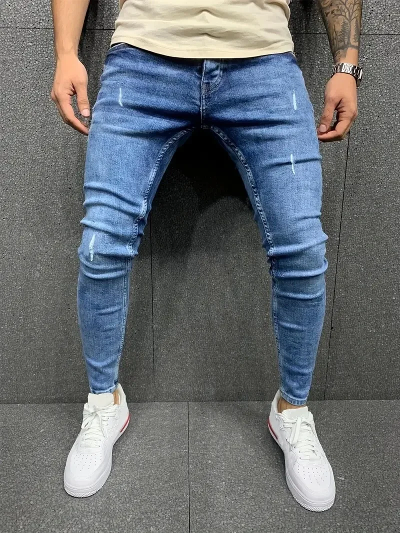 Men's Ripped Skinny Stretch Jeans Streetwear Casual Denim Pants for Daily Wear
Men's Ripped Skinny Stretch Jeans Streetwear Casual Denim Pants for Daily Wear