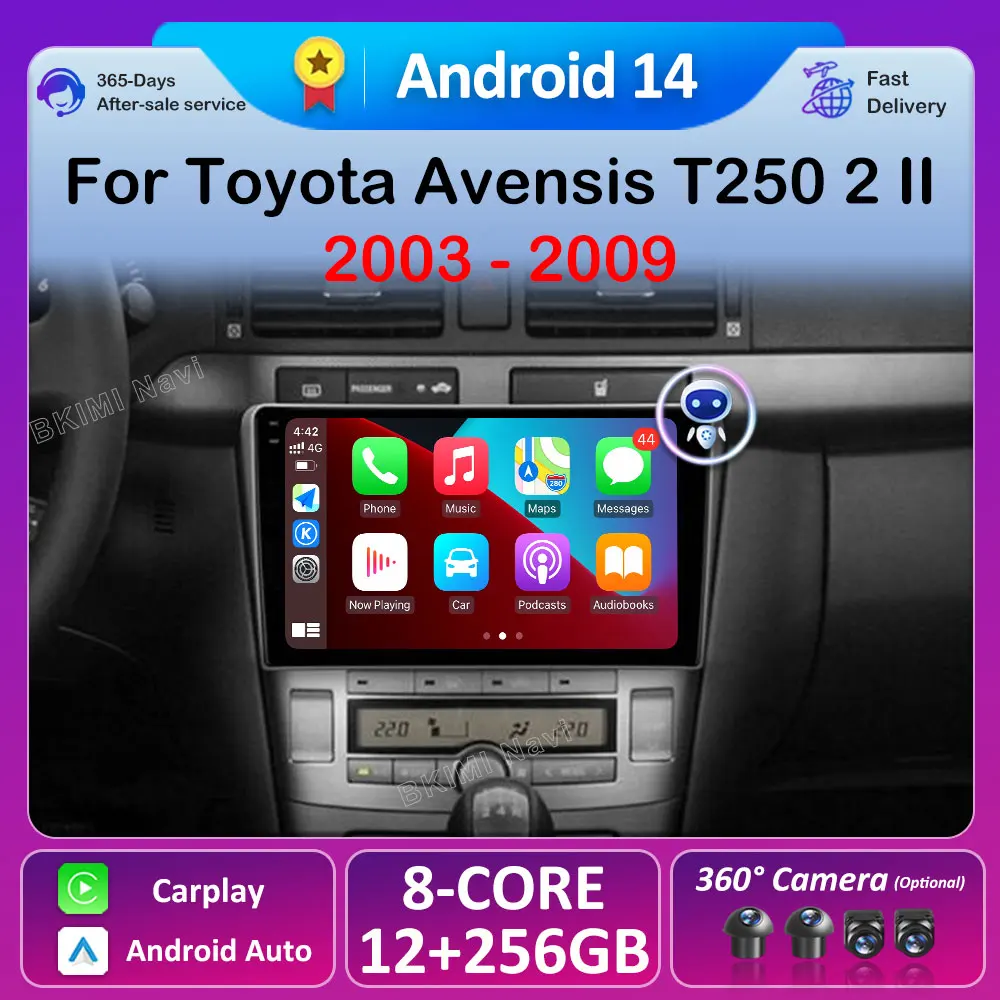Android 14 Carplay Auto for Toyota Avensis T250 2 II 2003 2004 2005 - 2009 Car Radio Navigation Multimedia Player GPS WiFi BT 4G
Android 14 Carplay Auto for Toyota Avensis T250 2 II 2003 2004 2005 - 2009 Car Radio Navigation Multimedia Player GPS WiFi BT 4G