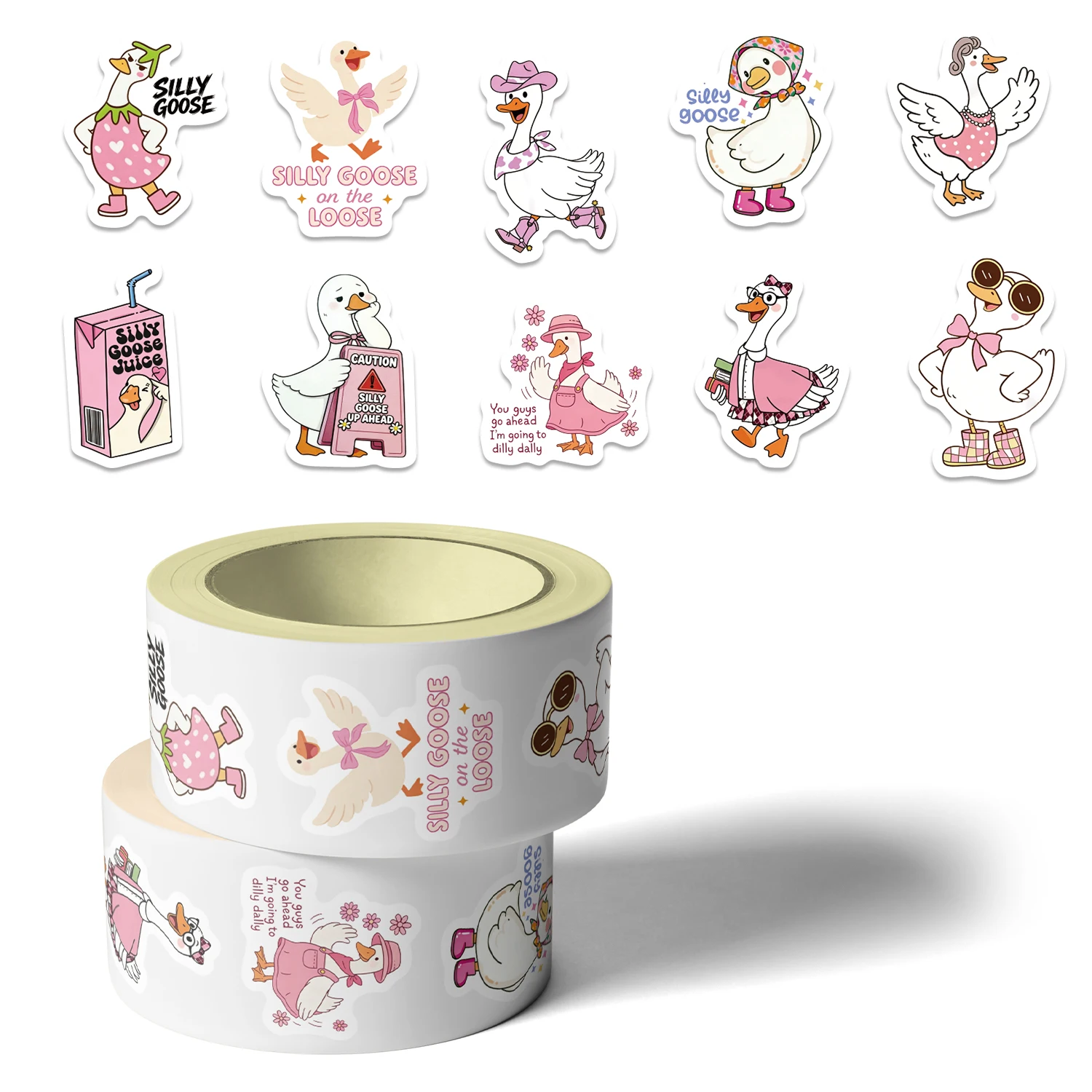 500-Pack Silly Goose Roll-Up Stickers DIY Decorations for Phones, Laptops, Diaries, Suitcases, and Water Bottles
500-Pack Silly Goose Roll-Up Stickers DIY Decorations for Phones, Laptops, Diaries, Suitcases, and Water Bottles