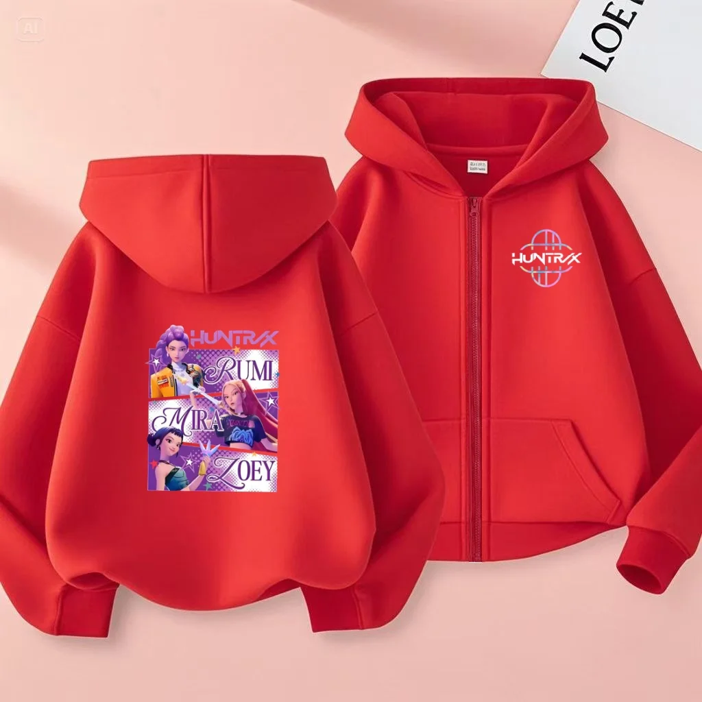 Children HUNTR/X Print Sweatshirt Zipper Style Long Sleeve Hoodies Girls Boy Top 3-12Yrs Casual Fashion Sports Charming Clothing
Children HUNTR/X Print Sweatshirt Zipper Style Long Sleeve Hoodies Girls Boy Top 3-12Yrs Casual Fashion Sports Charming Clothing