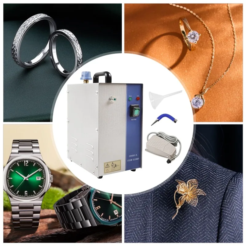 1200W Professional Jewelry Steam Cleaner 2L Stainless-Steel Jewelry Cleaning Machine for Silver & Gold Gem Washer Equipment
1200W Professional Jewelry Steam Cleaner 2L Stainless-Steel Jewelry Cleaning Machine for Silver & Gold Gem Washer Equipment