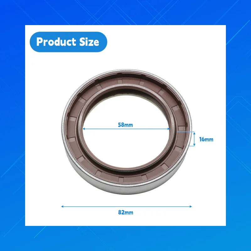 DMHUI high-quality FKM agricultural machinery oil seals, Size 58x82x16 mm, COMBI SF6 style, are applicable to Corteco 12017310B
DMHUI high-quality FKM agricultural machinery oil seals, Size 58x82x16 mm, COMBI SF6 style, are applicable to Corteco 12017310B
