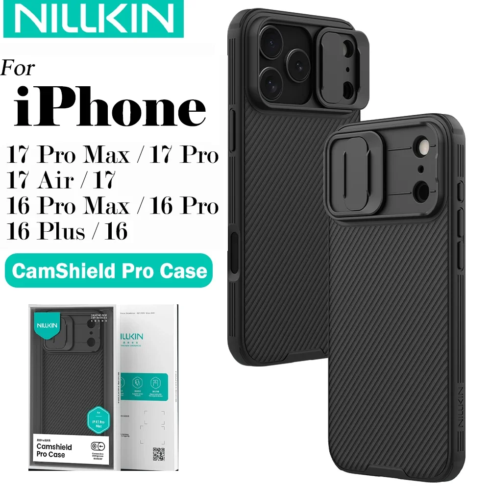 Nillkin For iPhone 17 Pro Max 17 Air 16 Pro Max 16 Plus 16 Pro CamShield Pro Case Camera Slider Shockproof Back Cover
Nillkin For iPhone 17 Pro Max 17 Air 16 Pro Max 16 Plus 16 Pro CamShield Pro Case Camera Slider Shockproof Back Cover