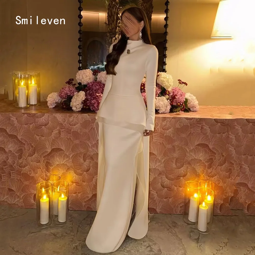 Smileven Luxury Mermaid Prom Dress Simple Scoop Elegant Gowns for Gala Party Full Sleeve Evening Dress Customized 2026
Smileven Luxury Mermaid Prom Dress Simple Scoop Elegant Gowns for Gala Party Full Sleeve Evening Dress Customized 2026