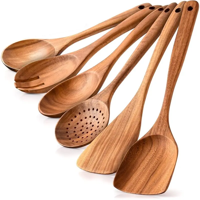 AB13-Real Tree Wooden Cooking Spoons 6 Pcs-Heat-Resistant Comfort Grip-Easy To Clean, Perfect For Non-Stick Cookware
AB13-Real Tree Wooden Cooking Spoons 6 Pcs-Heat-Resistant Comfort Grip-Easy To Clean, Perfect For Non-Stick Cookware