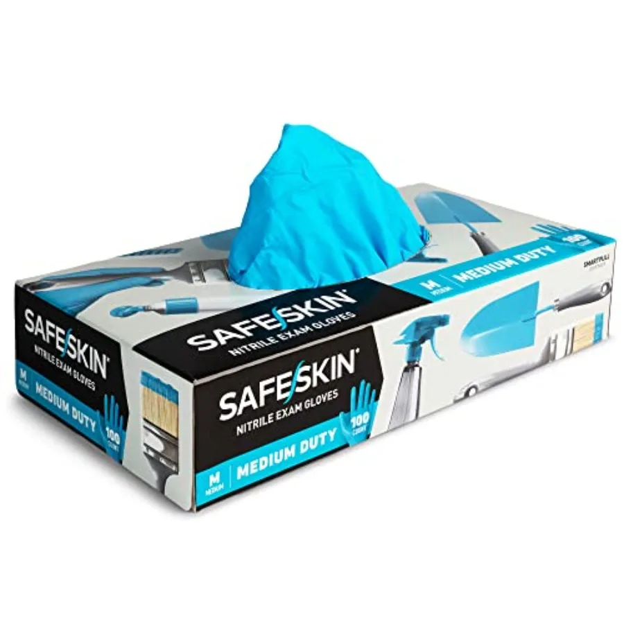 Nitrile Disposable Gloves, Duty, Size, Powder-Free - For Food Handling, First Aid, Cleaning, Gardening, Crafting - Exam Gloves,
Nitrile Disposable Gloves, Duty, Size, Powder-Free - For Food Handling, First Aid, Cleaning, Gardening, Crafting - Exam Gloves,