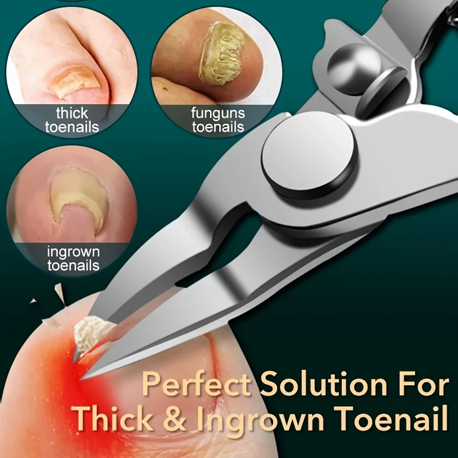 1pc Professional Stainless Steel Nail Clipper Set, Includes Edge Trimmer And Embedded Toenail Clipper, Designed for Thick Nails
1pc Professional Stainless Steel Nail Clipper Set, Includes Edge Trimmer And Embedded Toenail Clipper, Designed for Thick Nails