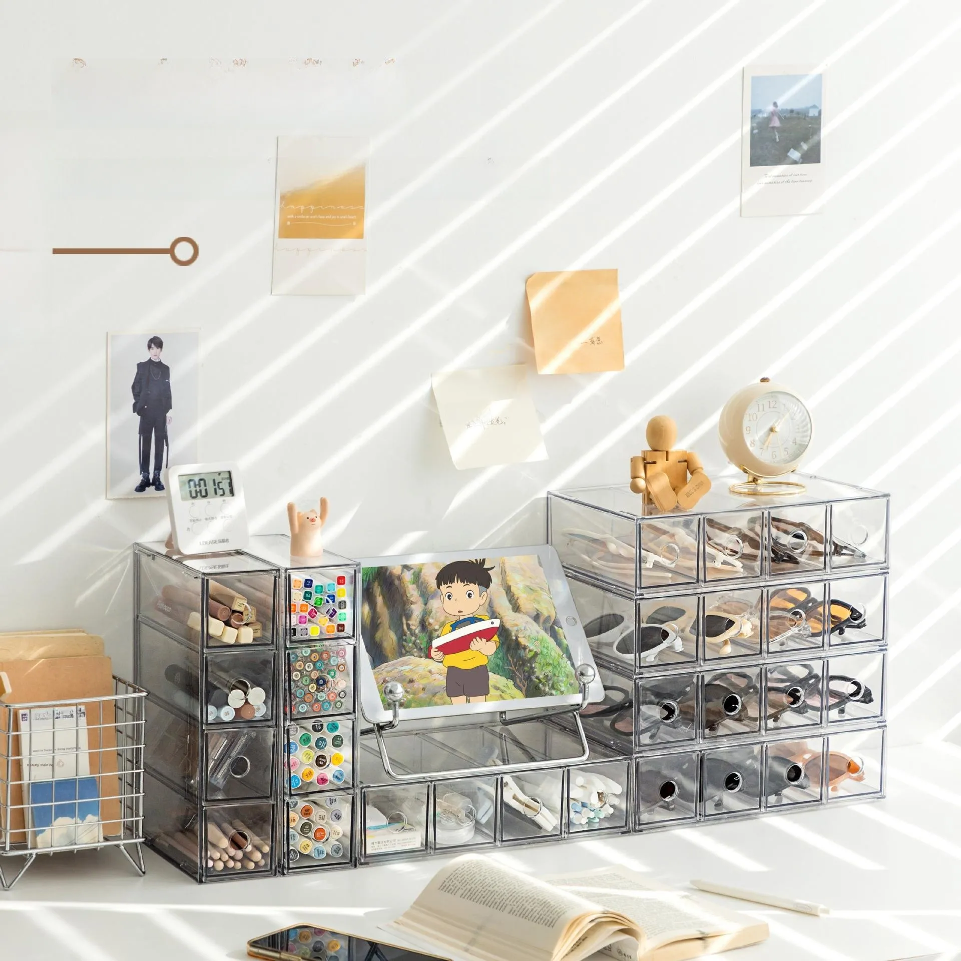 Acrylic Eyeglass Sunglasses Display Box Transparent Four Drawer Storage Box Dustproof Stationery Organizer Box Jewelry Storage
Acrylic Eyeglass Sunglasses Display Box Transparent Four Drawer Storage Box Dustproof Stationery Organizer Box Jewelry Storage