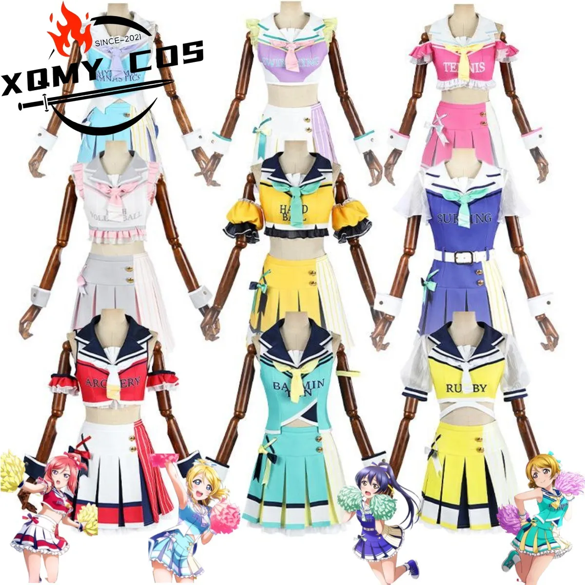 XQLovelive Kotori Minami Nozomi Tojo Nico Yazawa Sonoda Umi Maki Nishikino Cosplay Costume October Sports 9 Style Cheerleaders S
XQLovelive Kotori Minami Nozomi Tojo Nico Yazawa Sonoda Umi Maki Nishikino Cosplay Costume October Sports 9 Style Cheerleaders S