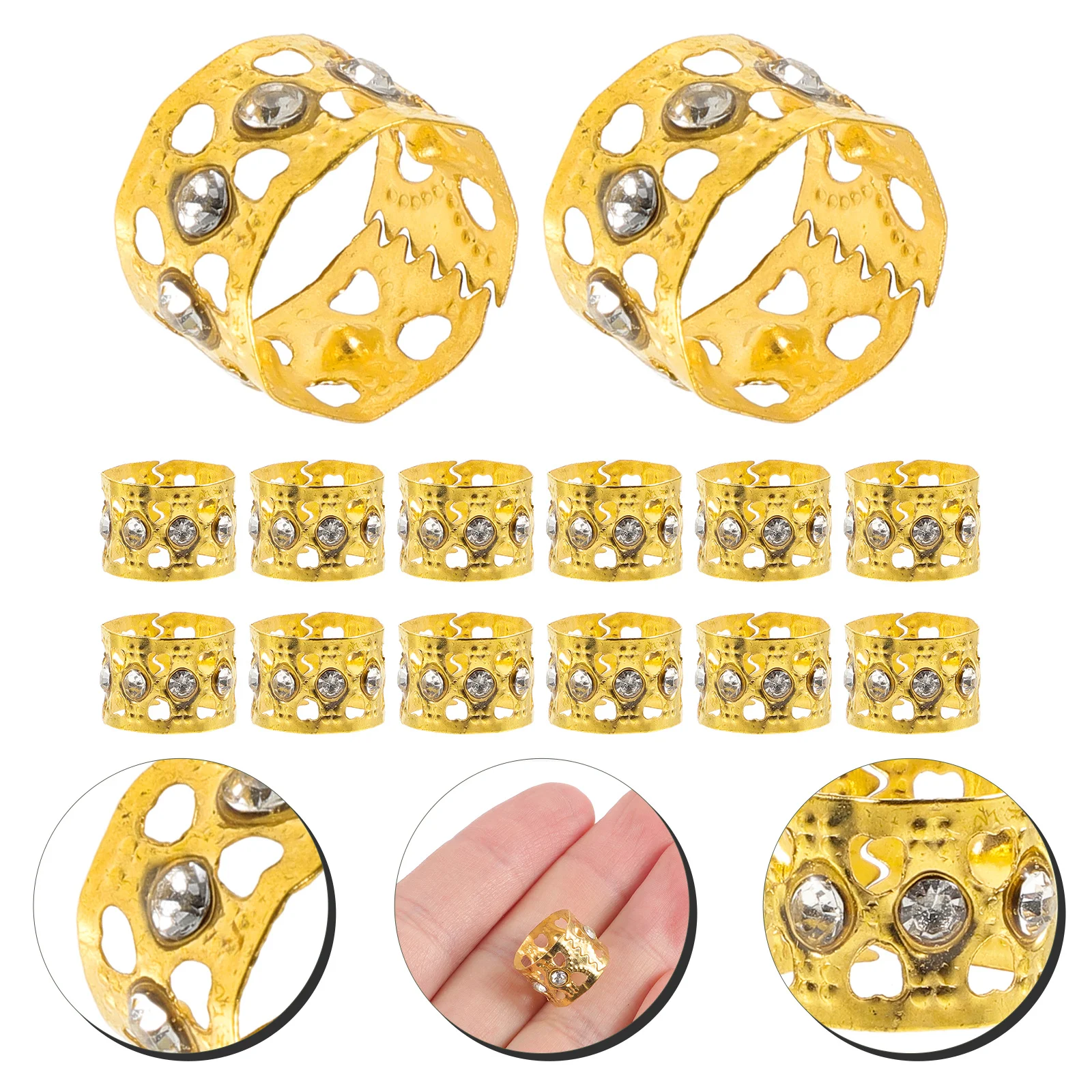 50Pcs Hair Rings Metal Hair Jewelry Cuffs Tubes for Dreadlock Braids Crochet Braiding Accessories Dreadlock Accessories
50Pcs Hair Rings Metal Hair Jewelry Cuffs Tubes for Dreadlock Braids Crochet Braiding Accessories Dreadlock Accessories