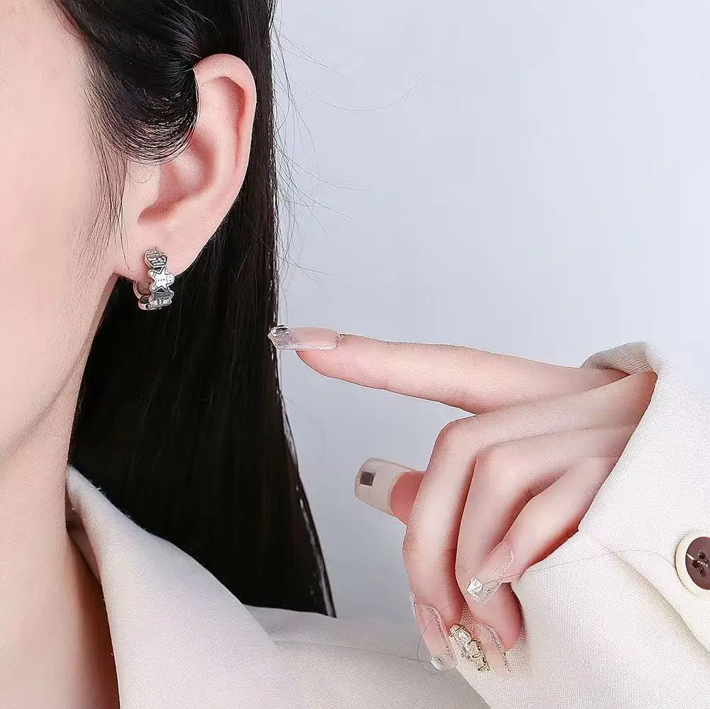 Pure silver s925 earrings New Korean ins style gingerbread man series cartoon teddy bear ear clip
Pure silver s925 earrings New Korean ins style gingerbread man series cartoon teddy bear ear clip