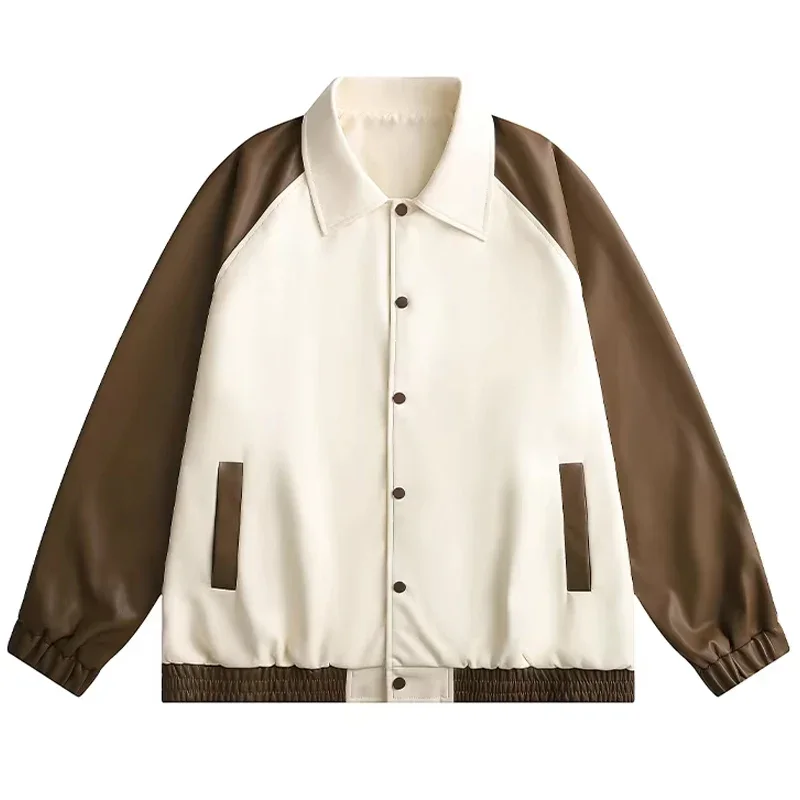 LIBIELIY Мужская повседневная лоскутная куртка из искусственной кожи
LIBIELIY Мужская повседневная лоскутная куртка из искусственной кожи