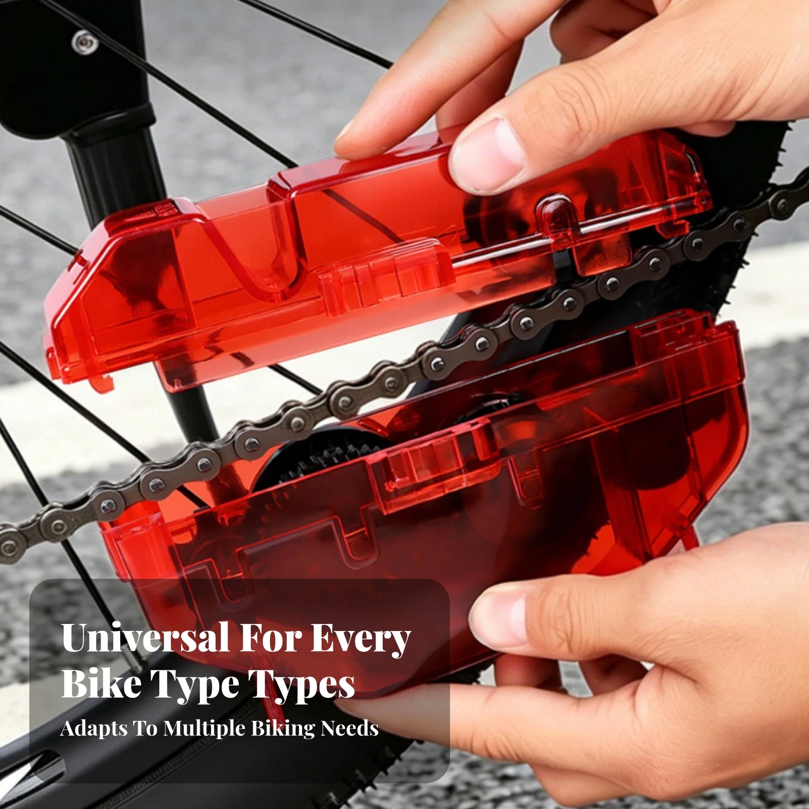Bike Wash Tools Closed Body Bike Chain Cleaner Bike Chain Cleaning Tool Stand-Like Base Easy to Carry
Bike Wash Tools Closed Body Bike Chain Cleaner Bike Chain Cleaning Tool Stand-Like Base Easy to Carry