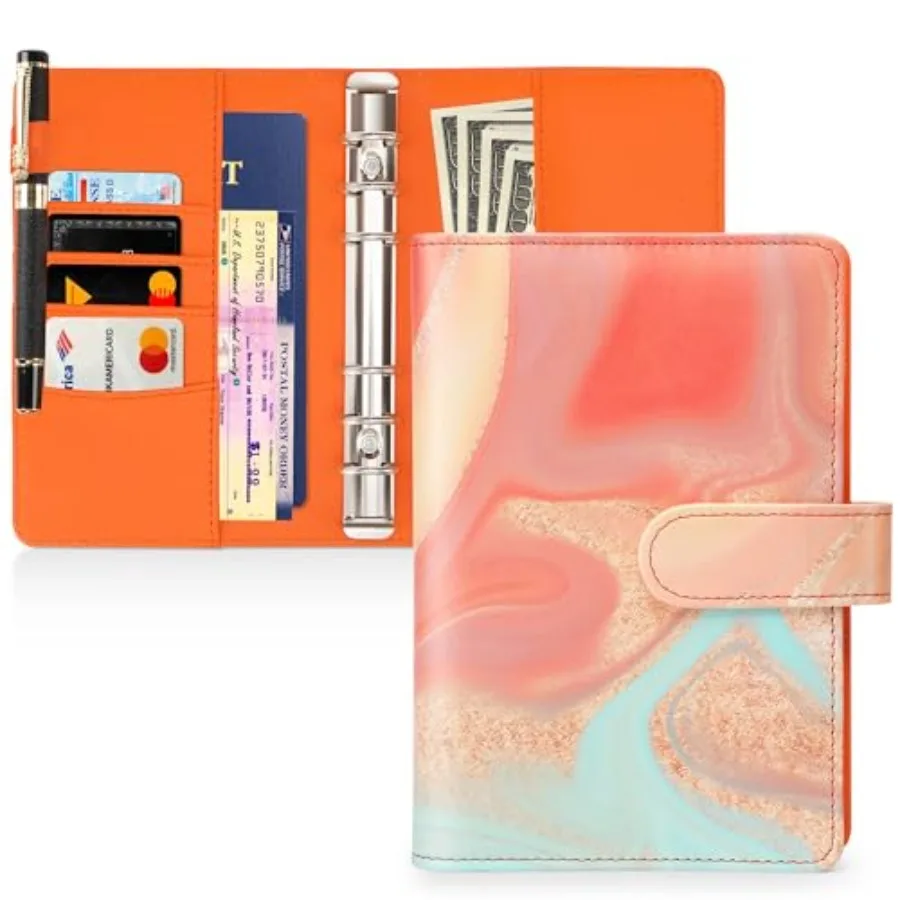 A6 Refillable Notebook Binder PU Leather 6 Ring Budget Binder Organizer for A6 Filler Paper, Loose Leaf Personal Planner Binder
A6 Refillable Notebook Binder PU Leather 6 Ring Budget Binder Organizer for A6 Filler Paper, Loose Leaf Personal Planner Binder