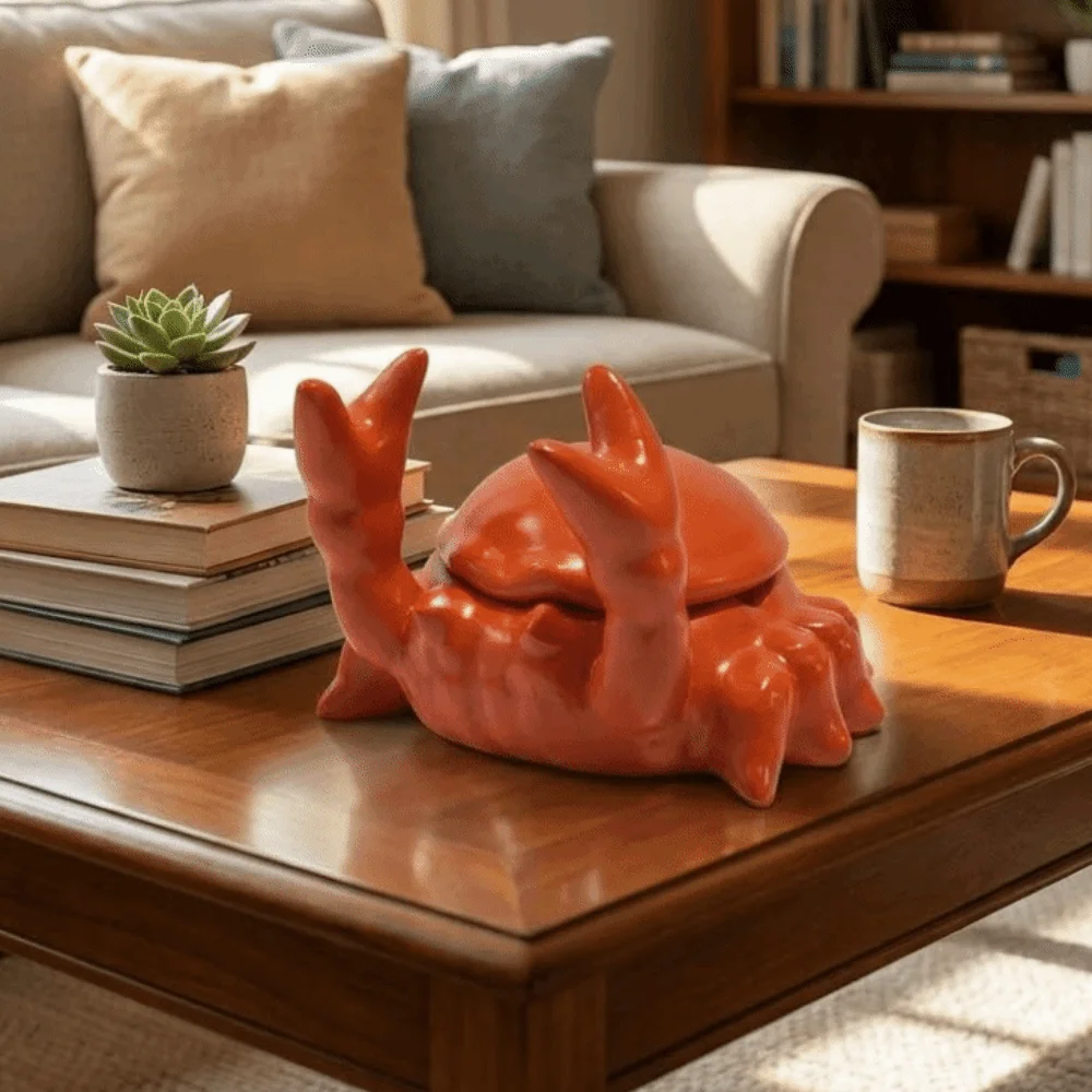 Handmade Resin Crab Ornament with Lid Mini Pen Holder Unique Animal Shaped Desktop Storage Box Tea Table
Handmade Resin Crab Ornament with Lid Mini Pen Holder Unique Animal Shaped Desktop Storage Box Tea Table