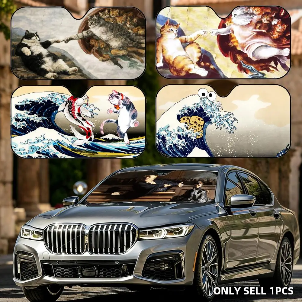 Famous Paintings Parody Sun Visor Car Windshield Sun Shade Front Window Sunshade UV Block Heat Insulation Cover Parasol
Famous Paintings Parody Sun Visor Car Windshield Sun Shade Front Window Sunshade UV Block Heat Insulation Cover Parasol