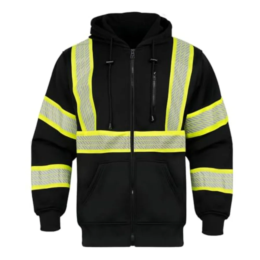 Hi Vis Hoodie for Men Reflective Safety Sweatshirts High Visibility Class 3 Construction Work Zipper Jackets
Hi Vis Hoodie for Men Reflective Safety Sweatshirts High Visibility Class 3 Construction Work Zipper Jackets