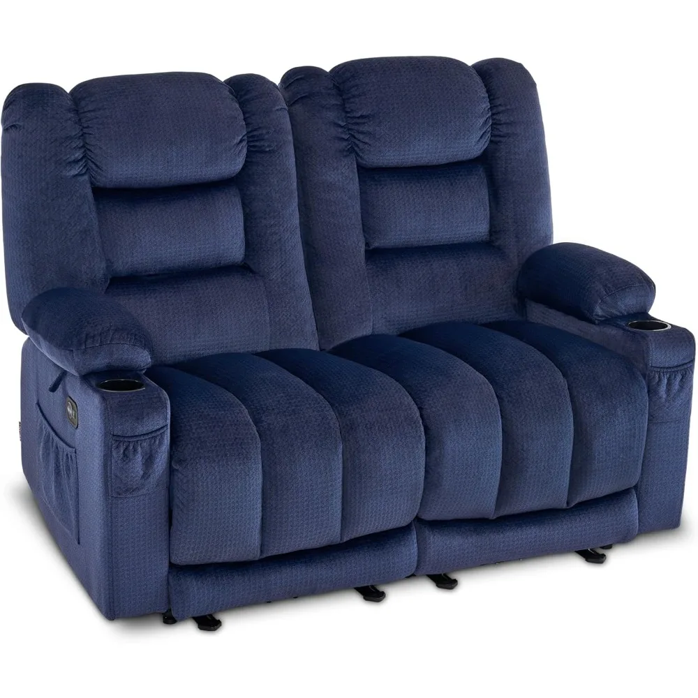 55.9" Power Loveseat Recliner with Heat and Vibration, Fabric Electric Loveseat Recliner, USB Charge Port, Cup Holders
55.9" Power Loveseat Recliner with Heat and Vibration, Fabric Electric Loveseat Recliner, USB Charge Port, Cup Holders