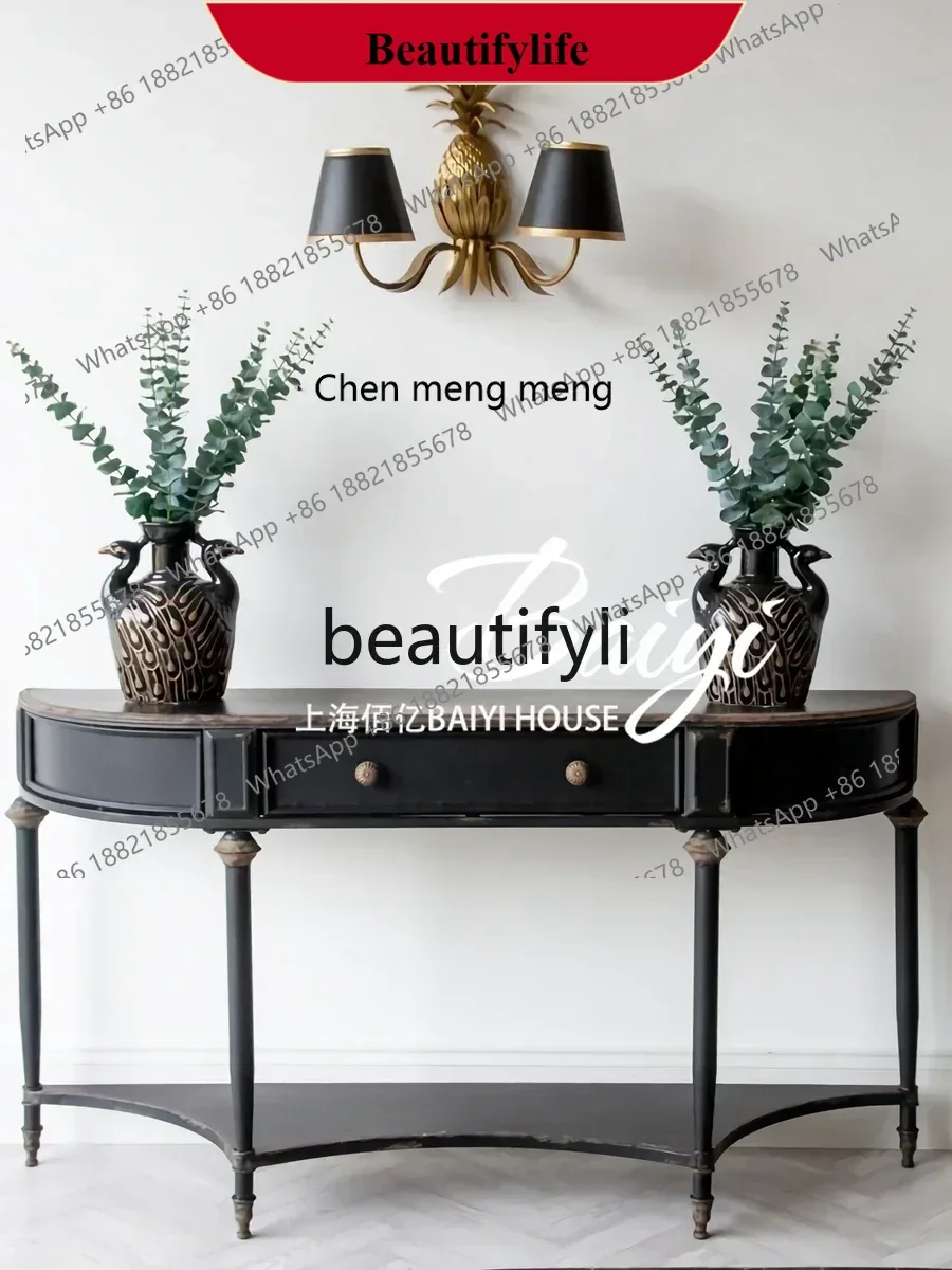 D178 French entrance table Solid wood living room retro and old, decorative cabinet Entry entrance table, entrance cabinet
D178 French entrance table Solid wood living room retro and old, decorative cabinet Entry entrance table, entrance cabinet