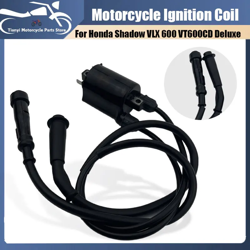 Motorcycle Ignition Coil For Honda Shadow VLX 600 VT600CD Deluxe 1993-2007 Ignition Coil Replacement 30510-MM8-003
Motorcycle Ignition Coil For Honda Shadow VLX 600 VT600CD Deluxe 1993-2007 Ignition Coil Replacement 30510-MM8-003