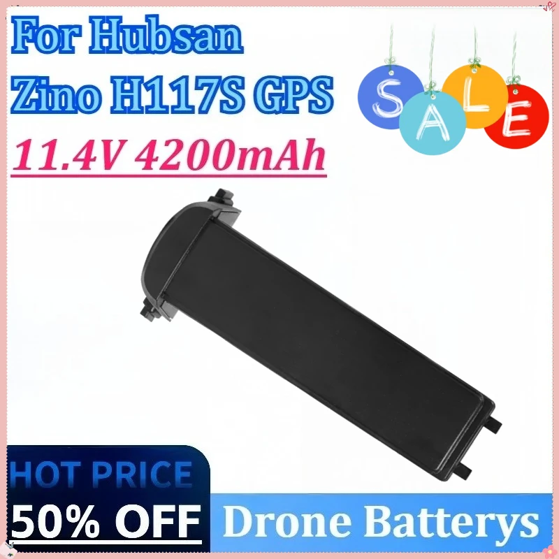 New 11.4V 4200mAh Lithium Drone Batterys for Hubsan Zino H117S GPS Brushless Quadcopter Accessories Rechargeable Battery Black
New 11.4V 4200mAh Lithium Drone Batterys for Hubsan Zino H117S GPS Brushless Quadcopter Accessories Rechargeable Battery Black