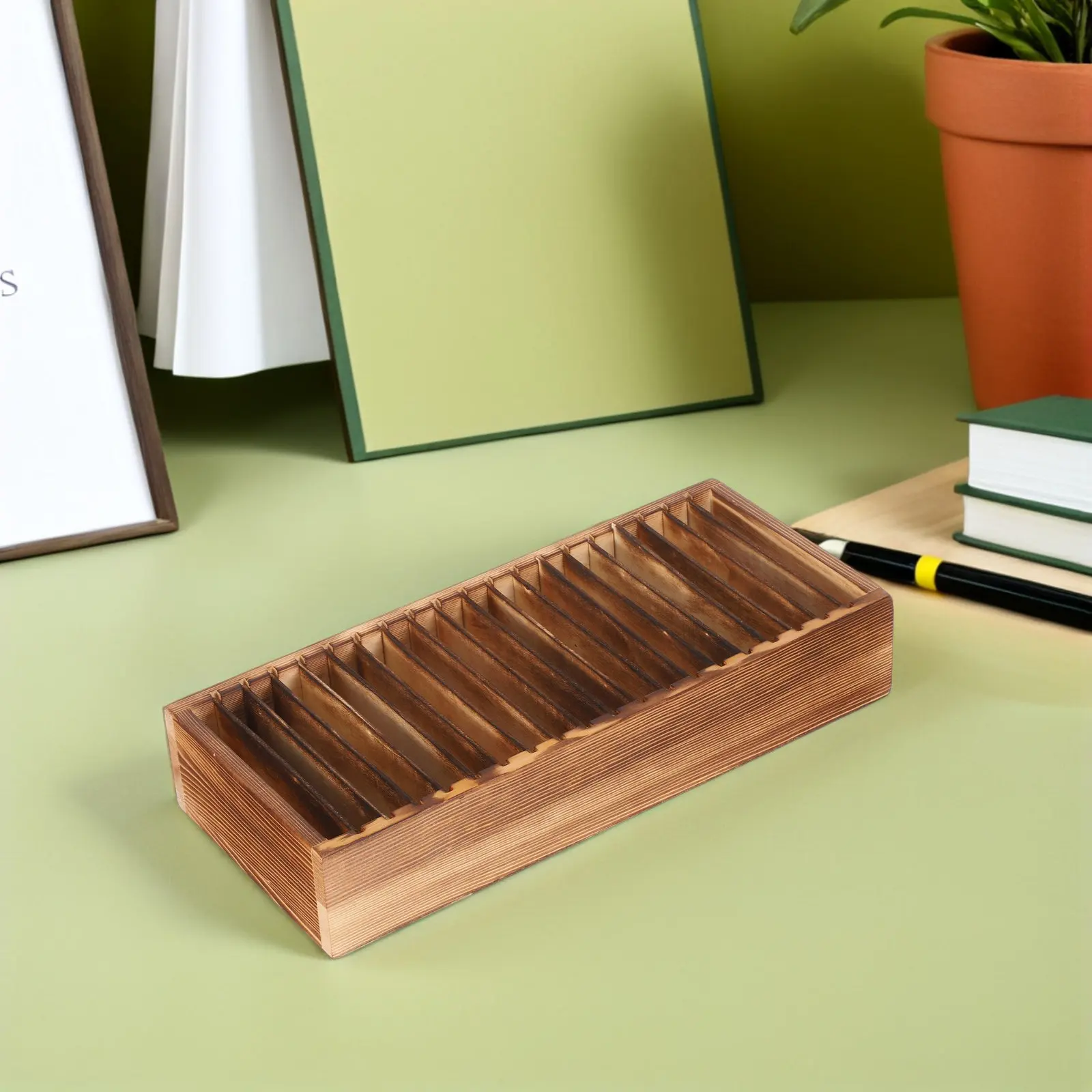 Solid Wood Business Card Organizer Box Desktop Card Holder with Detachable Compartments for Office Home Retail Minimalist
Solid Wood Business Card Organizer Box Desktop Card Holder with Detachable Compartments for Office Home Retail Minimalist