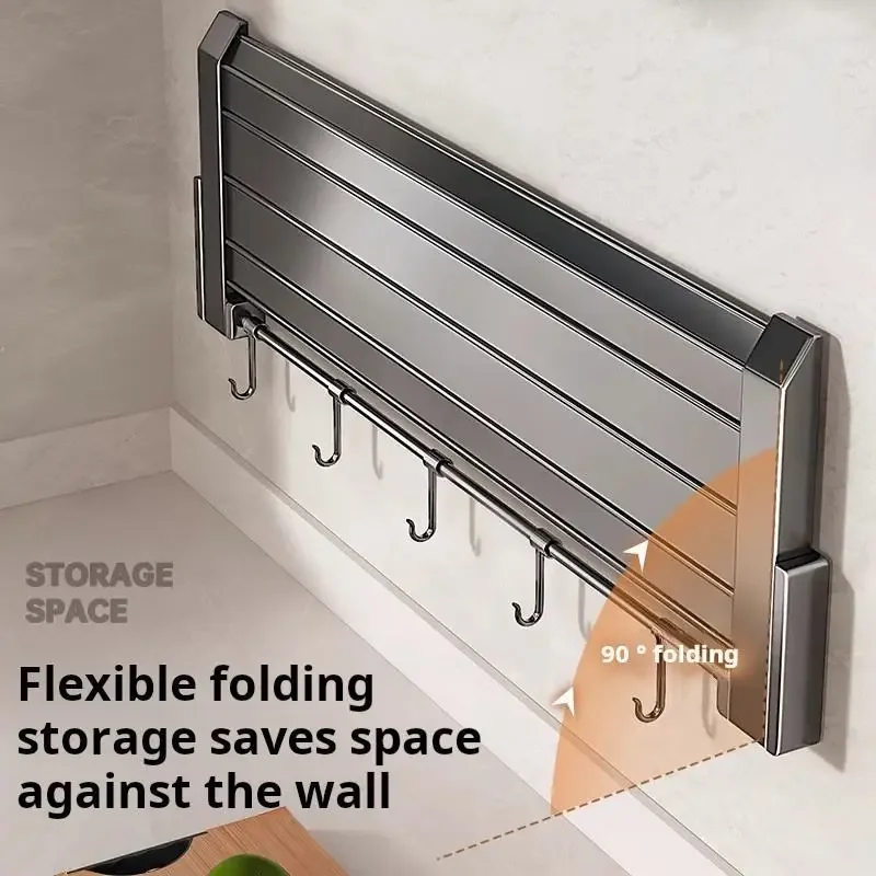 Kitchen No-drill Shelf Multi-functional Wall-mounted Vegetable Preparation Rack Household Foldable Storage Hanging Rack
Kitchen No-drill Shelf Multi-functional Wall-mounted Vegetable Preparation Rack Household Foldable Storage Hanging Rack