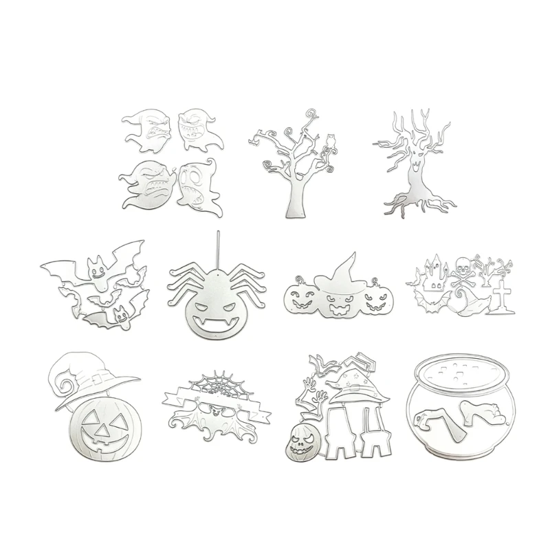 5 Pcs Halloween Metal Die Cuts Ghosted Cutting Dies for Scrapbooking Decorations
5 Pcs Halloween Metal Die Cuts Ghosted Cutting Dies for Scrapbooking Decorations