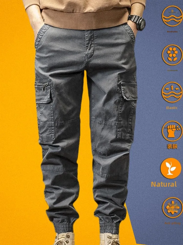 Elastic Pure Cotton Slim Fit Straight Leg Men's Casual Pants Autumn Winter ey Workwear Trousers Trendy Long Pants
Elastic Pure Cotton Slim Fit Straight Leg Men's Casual Pants Autumn Winter ey Workwear Trousers Trendy Long Pants