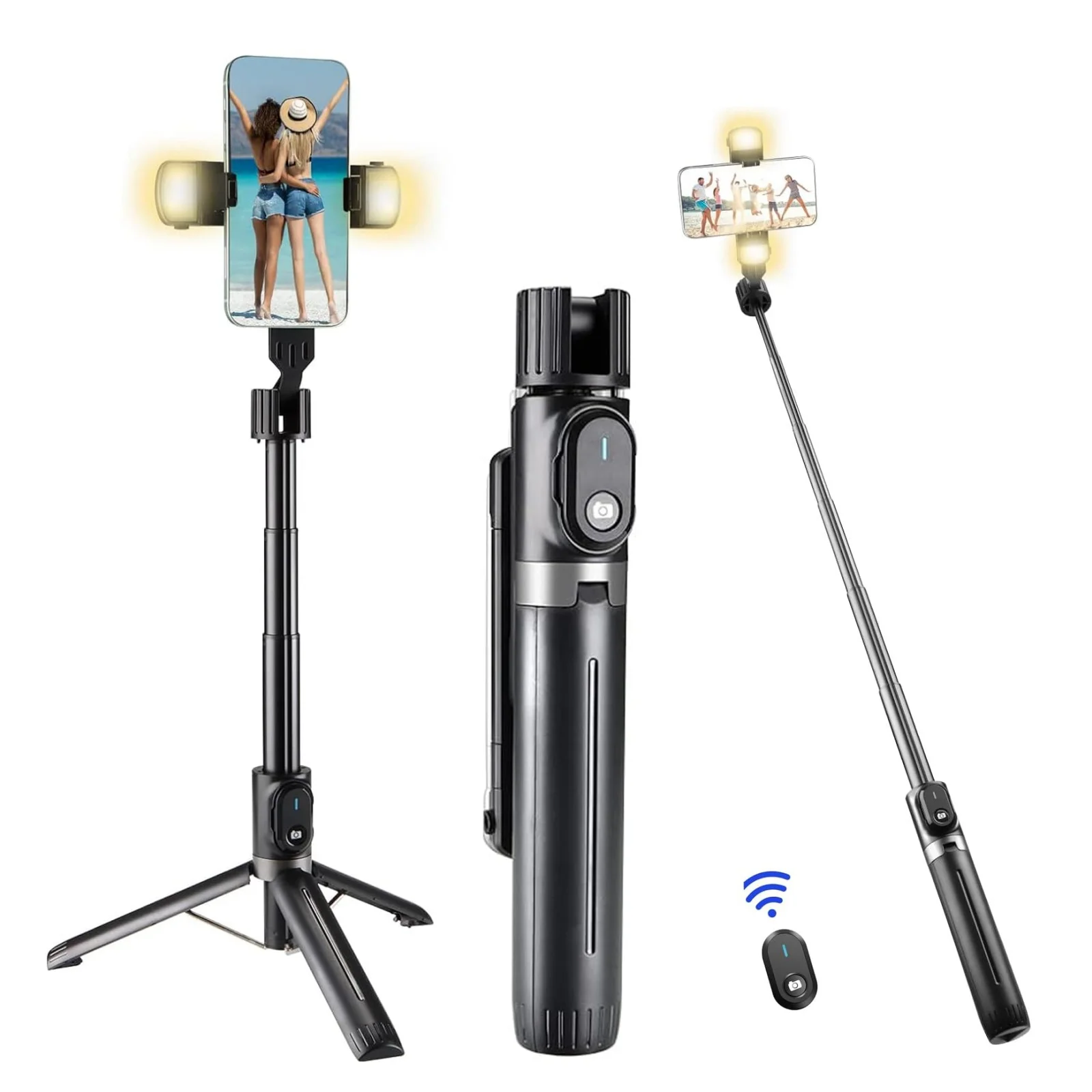 P90 Smart Aluminum Selfie Stick Extendable 41 Inch Aluminum Alloy Phone Tripod 360 Rotation Phone Holder for Smartphone
P90 Smart Aluminum Selfie Stick Extendable 41 Inch Aluminum Alloy Phone Tripod 360 Rotation Phone Holder for Smartphone