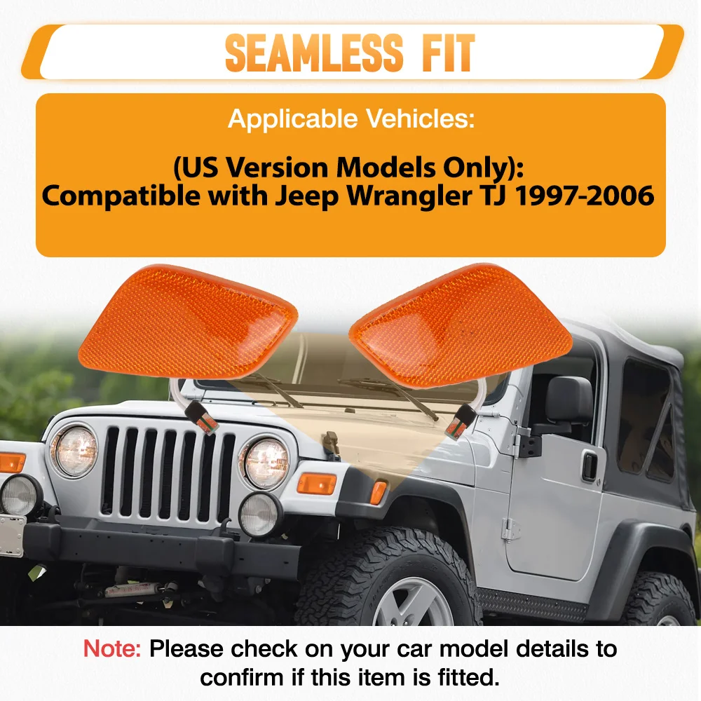 2 шт. автомобильный боковой габаритный фонарь для Jeep Wrangler TJ 1997 1998 1999 2000 2001 2002 2003 2004 2005 2006 55155629AC
2 шт. автомобильный боковой габаритный фонарь для Jeep Wrangler TJ 1997 1998 1999 2000 2001 2002 2003 2004 2005 2006 55155629AC