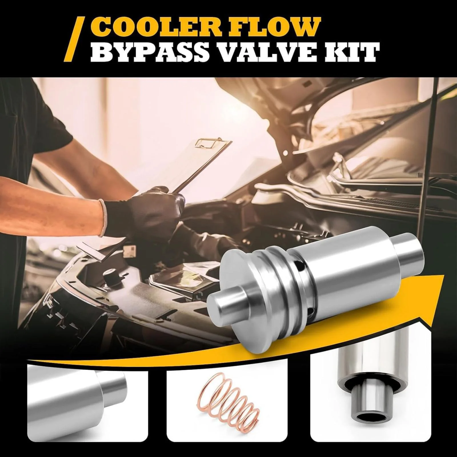 1PC Cooler Flow Bypass Valve Kit for Cadillac Chevy GMC 2014-Up 6L80 6L90 8L90 Replace STL010 Car Auto Accessories
1PC Cooler Flow Bypass Valve Kit for Cadillac Chevy GMC 2014-Up 6L80 6L90 8L90 Replace STL010 Car Auto Accessories
