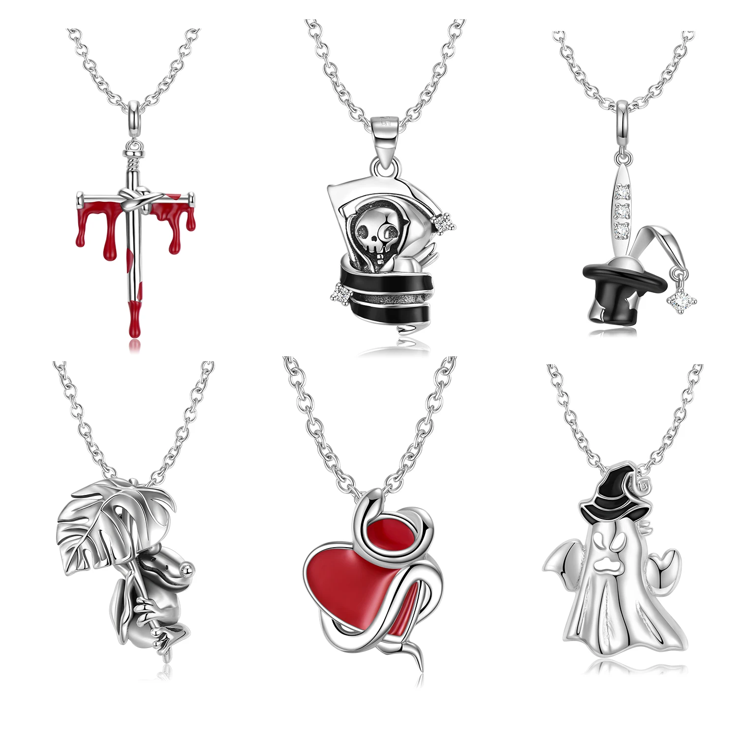 JIUHAO 925 Sterling Silver Red Snake Skeleton Pendant Necklace for Women Silver Adjustable Chain Link Fine Jewelry Party Gift
JIUHAO 925 Sterling Silver Red Snake Skeleton Pendant Necklace for Women Silver Adjustable Chain Link Fine Jewelry Party Gift