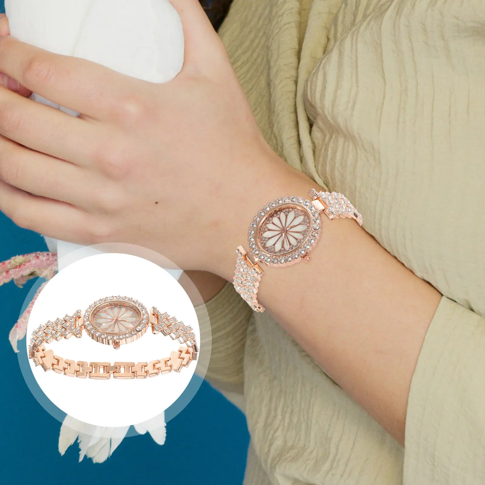 Stylish Women Wrist Watch Rhinestone Decorated Elegant Lightweight Delicate Design for Office Casual Birthday Gift Exquisite
Stylish Women Wrist Watch Rhinestone Decorated Elegant Lightweight Delicate Design for Office Casual Birthday Gift Exquisite