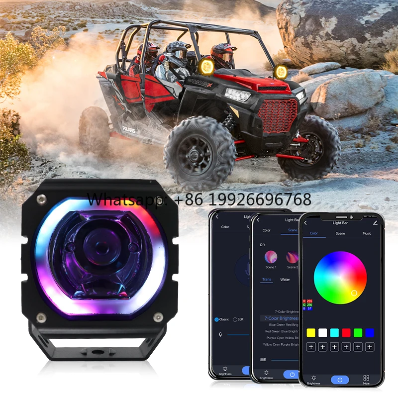 4-Inch Auxiliary RGB LED Light Bar High Brightness App-Controllable Fog Driving Light
4-Inch Auxiliary RGB LED Light Bar High Brightness App-Controllable Fog Driving Light