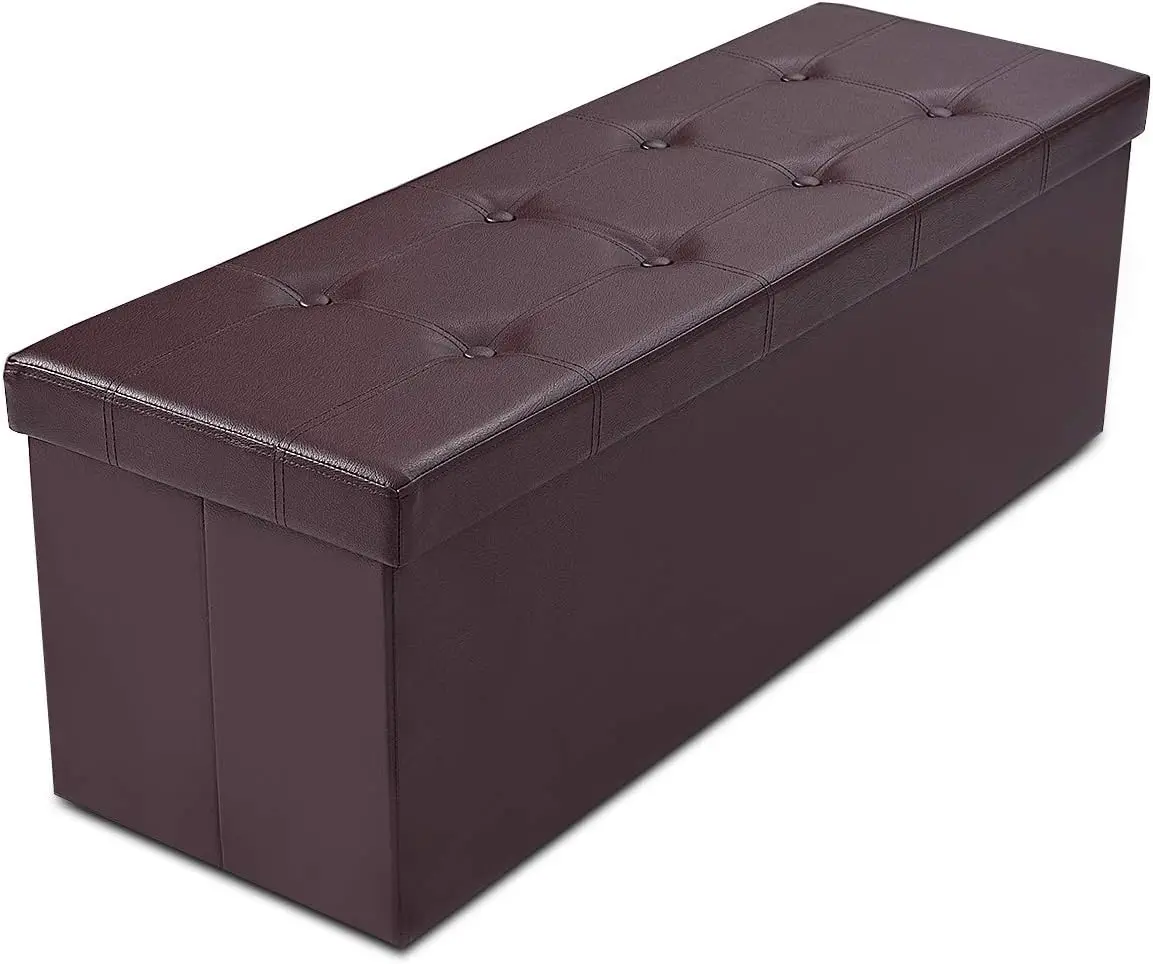 Folding Storage Ottoman Bench, 45"" Large Ottoman Space-Saving Bench,Faux Leather Storage Chest With Memory Foam,Footrest
Folding Storage Ottoman Bench, 45"" Large Ottoman Space-Saving Bench,Faux Leather Storage Chest With Memory Foam,Footrest