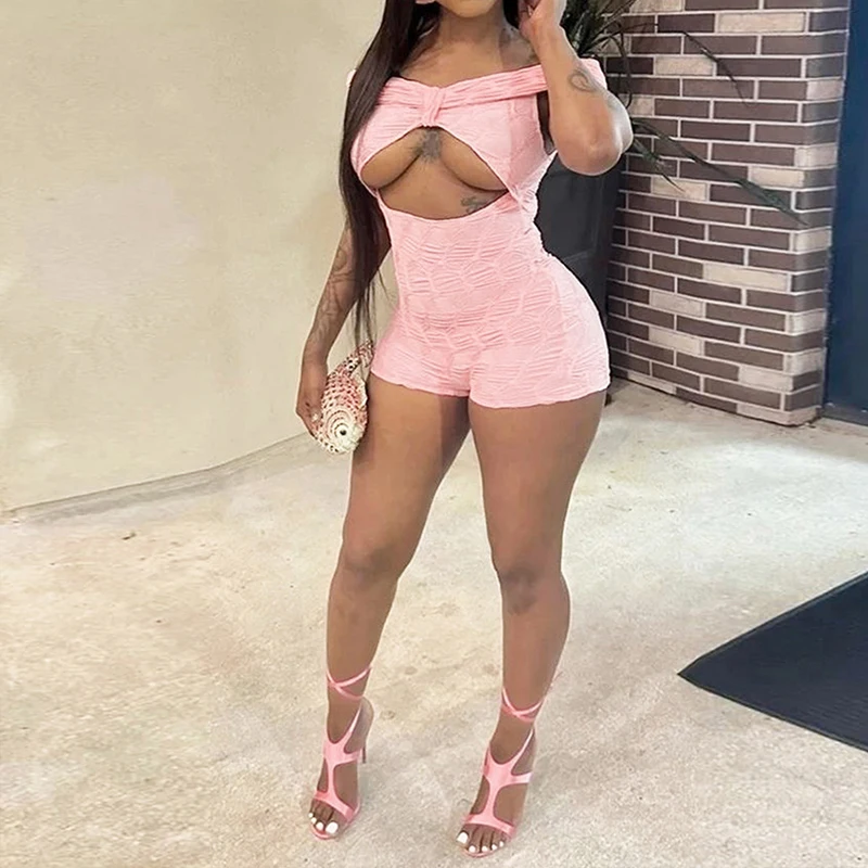 BKLD Party Club Outfits For Women Summer Irregular Hollow Backless Slash Neck Off-shoulder Sexy Skinny Jumpsuit Shorts Playsuits
BKLD Party Club Outfits For Women Summer Irregular Hollow Backless Slash Neck Off-shoulder Sexy Skinny Jumpsuit Shorts Playsuits