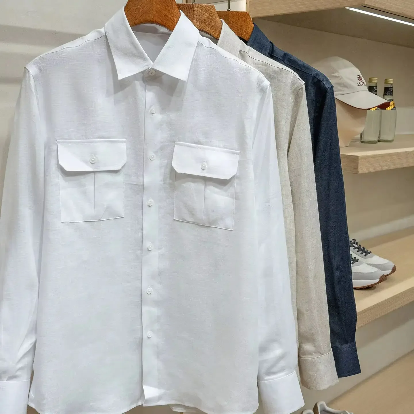 "100% Linen" Simple Fashion Men's Thin Lapel Collar Long Sleeve Shirt
"100% Linen" Simple Fashion Men's Thin Lapel Collar Long Sleeve Shirt