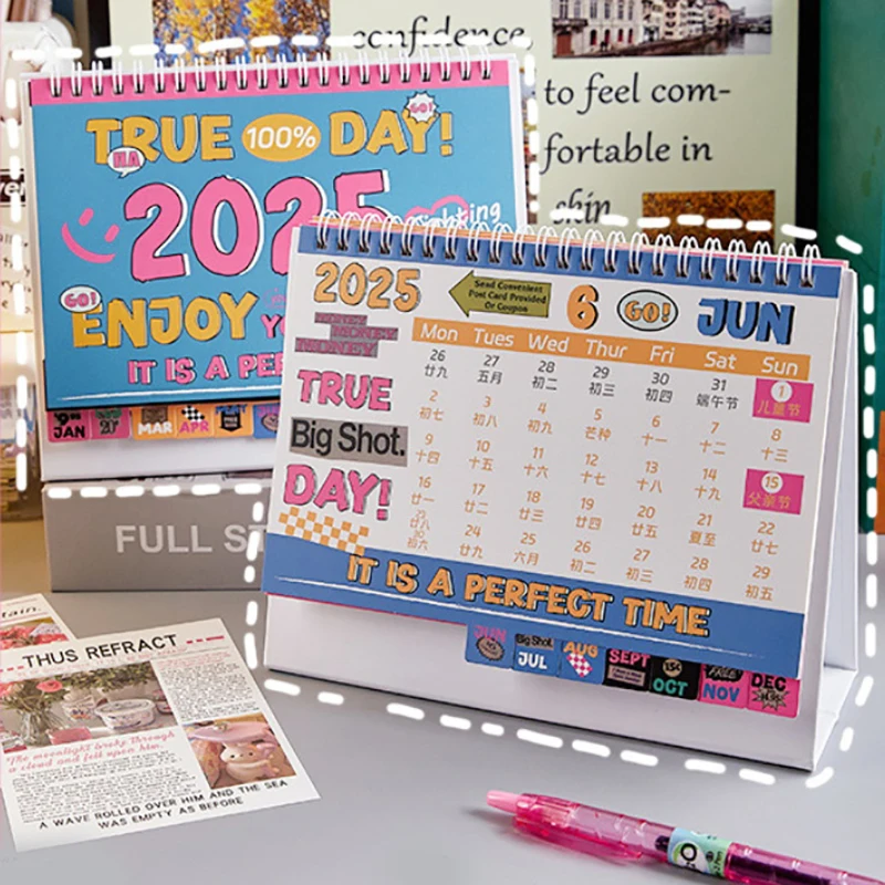 American Retro 2025 Stylish And Beautiful Desktop Calendar With Flip-up Design And Small Label For Car School
American Retro 2025 Stylish And Beautiful Desktop Calendar With Flip-up Design And Small Label For Car School